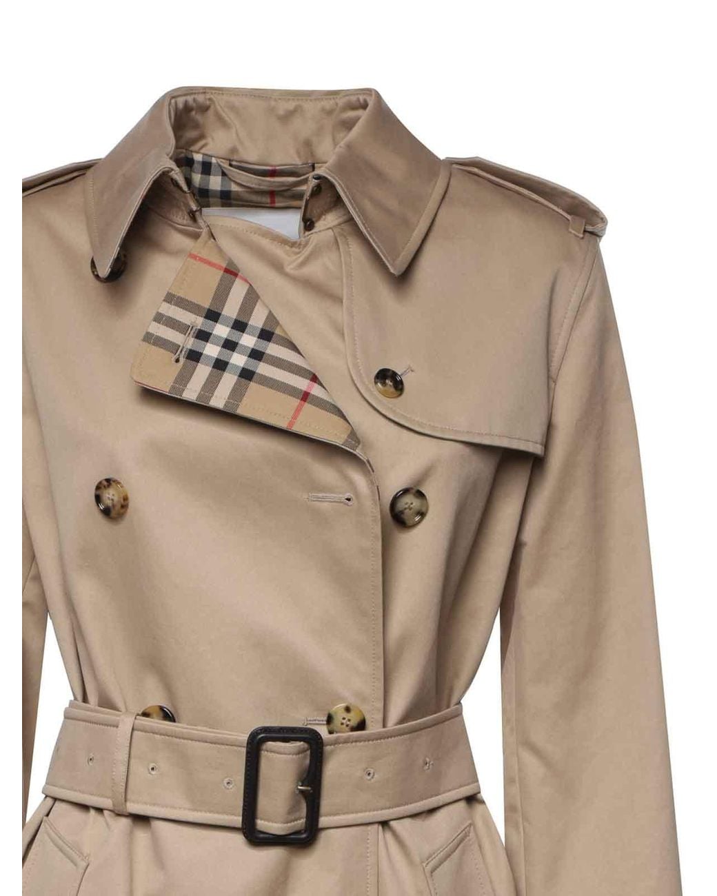 Burberry Natural Lakefield Long Gabardine Trench Coat