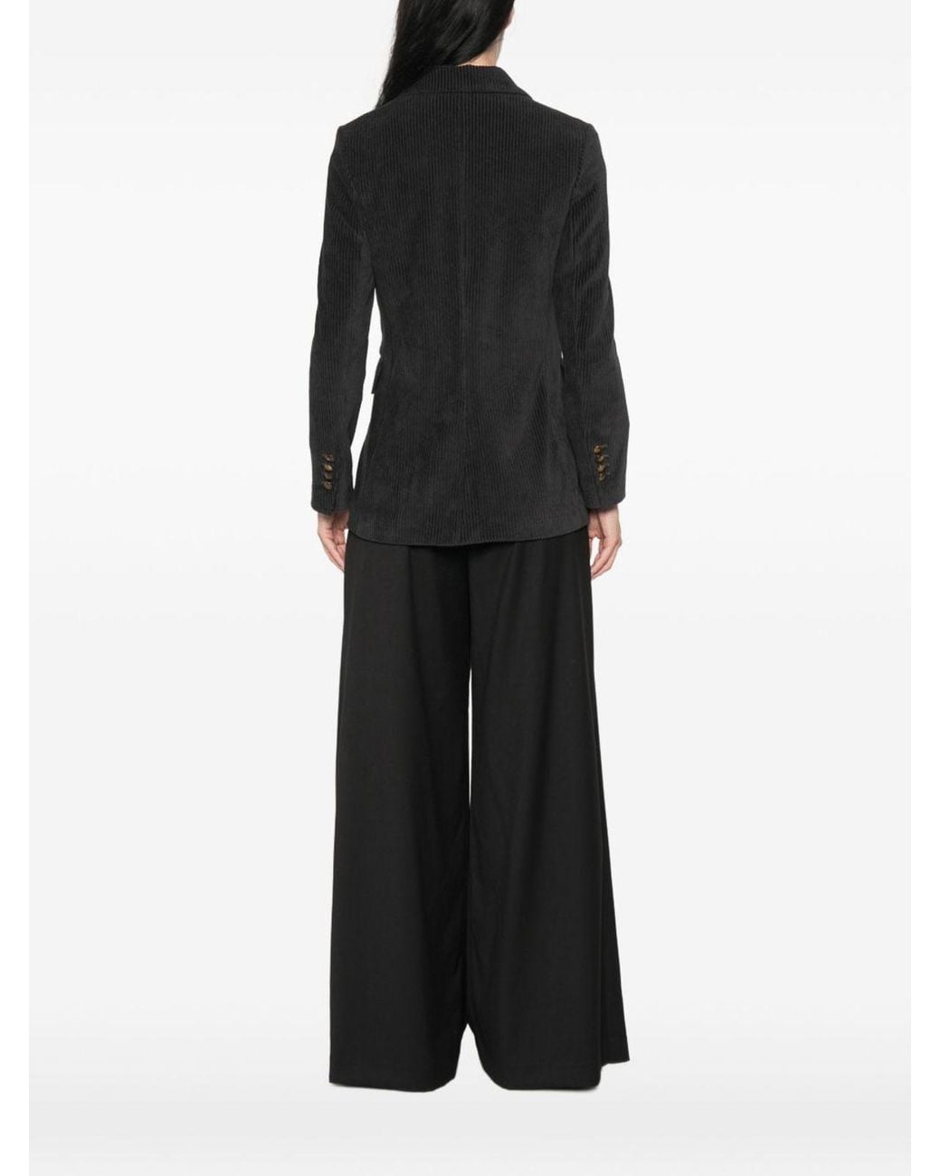 Circolo 1901 Black Cotton Double-Breasted Jacket
