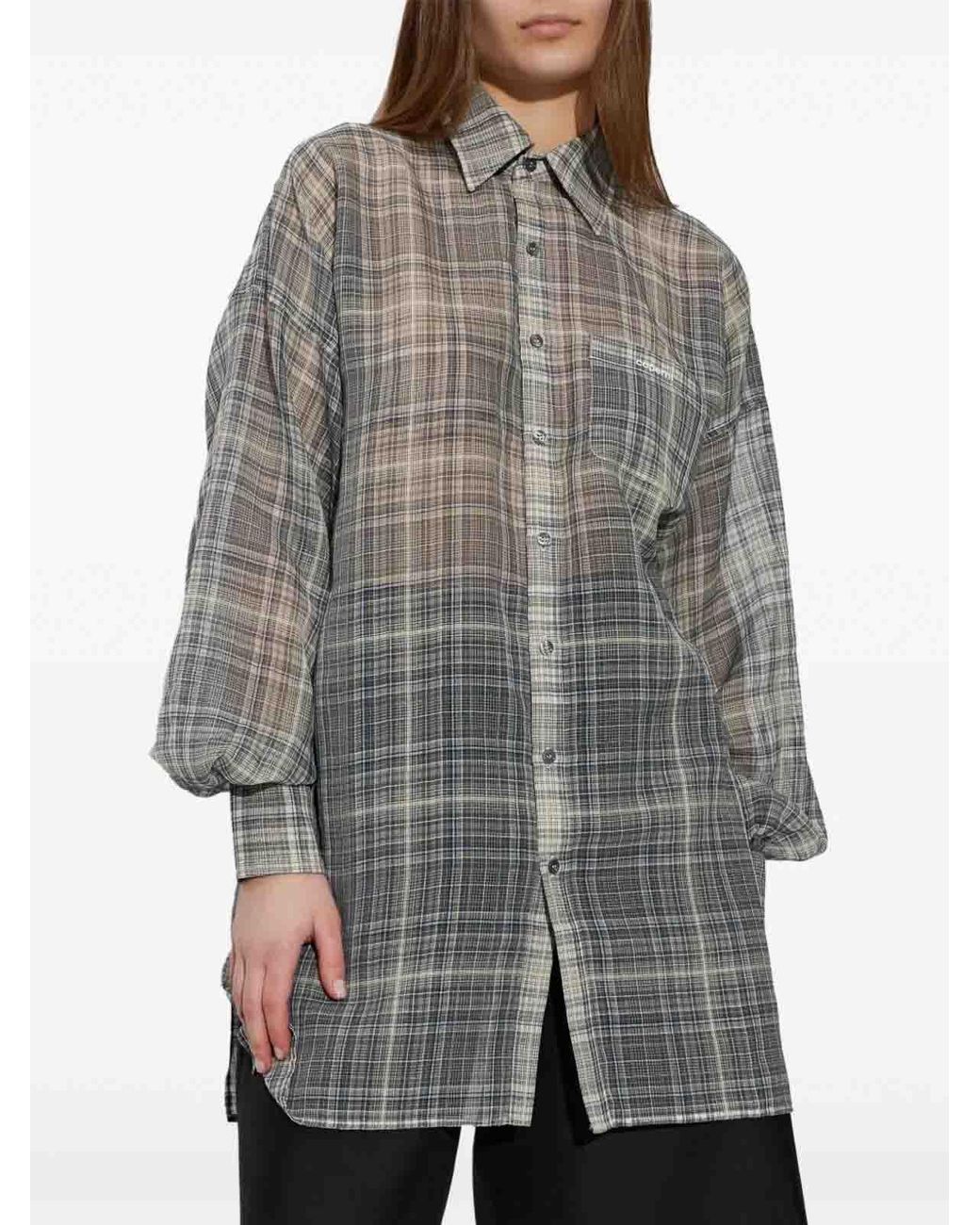Coperni Gray Zero Waste Checked Shirt
