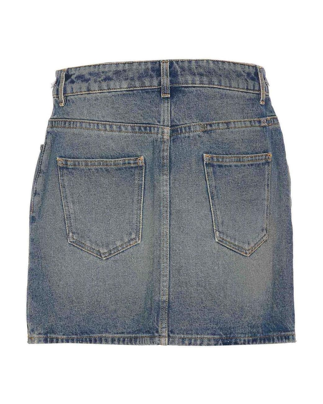 Givenchy Blue Mini Denim Skirt