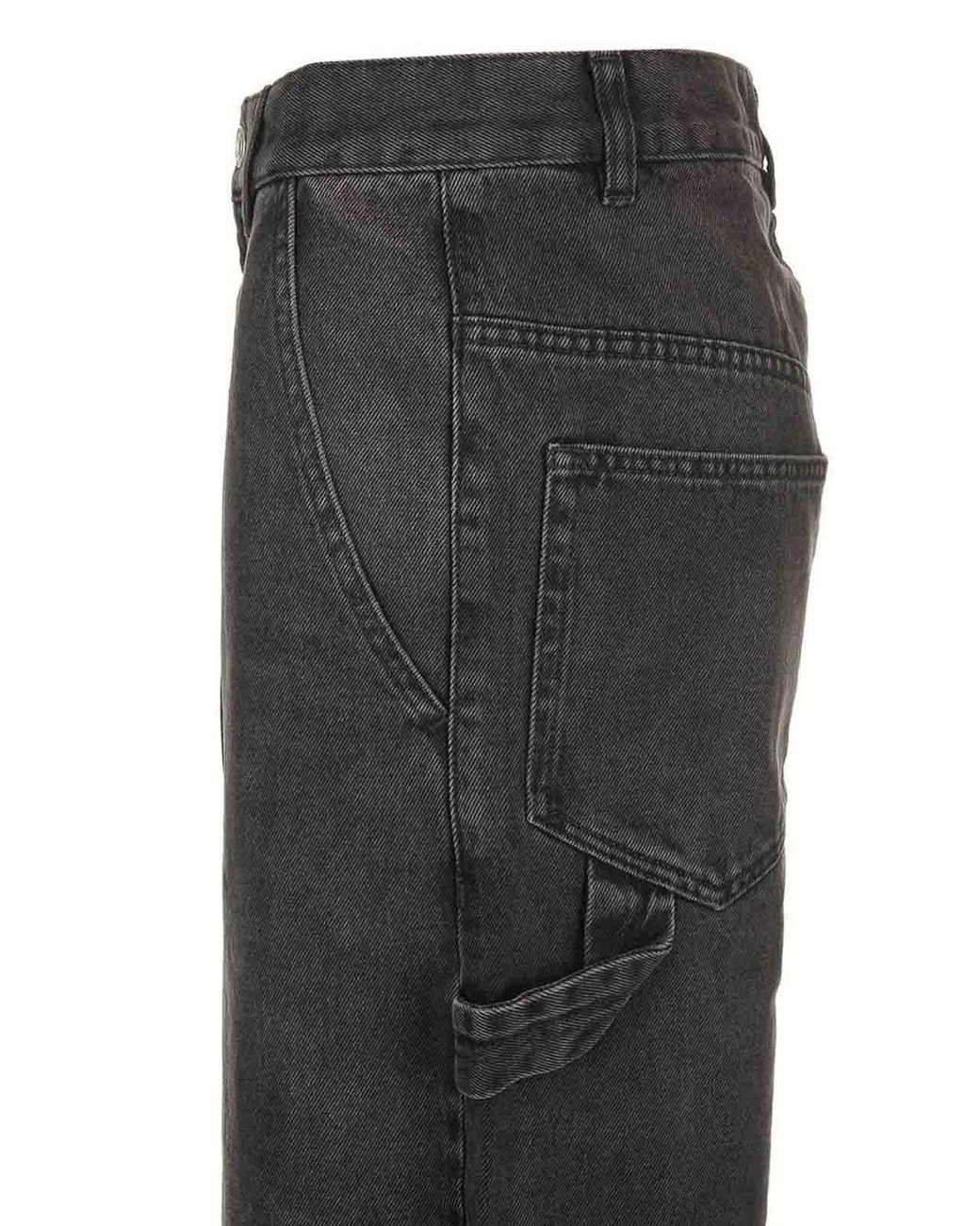 Isabel Marant Black Solene Workwear Jeans