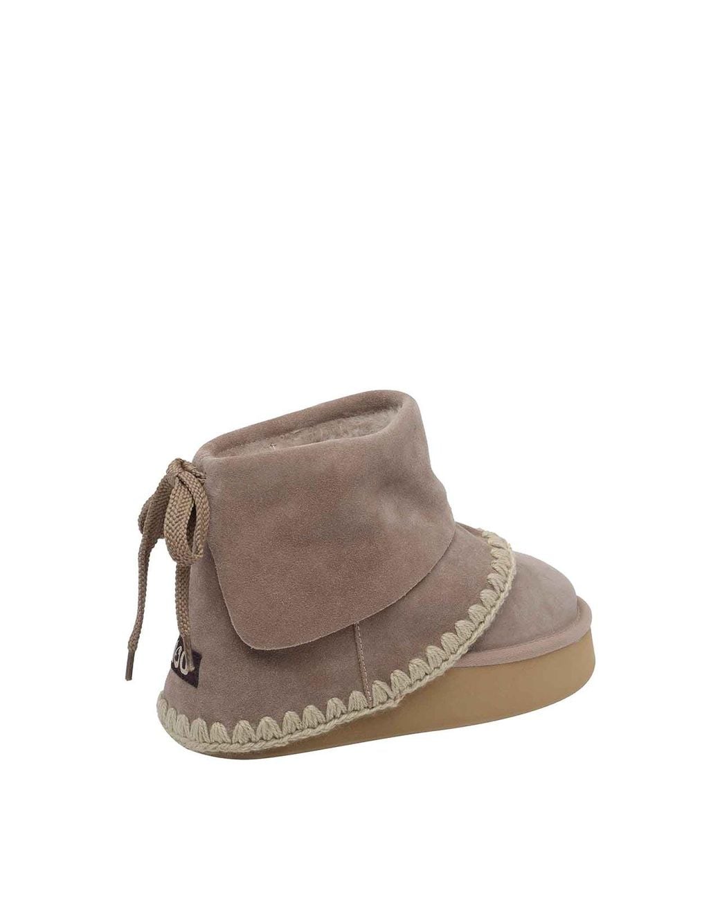 Mou Brown Platform Folding Suede Boots
