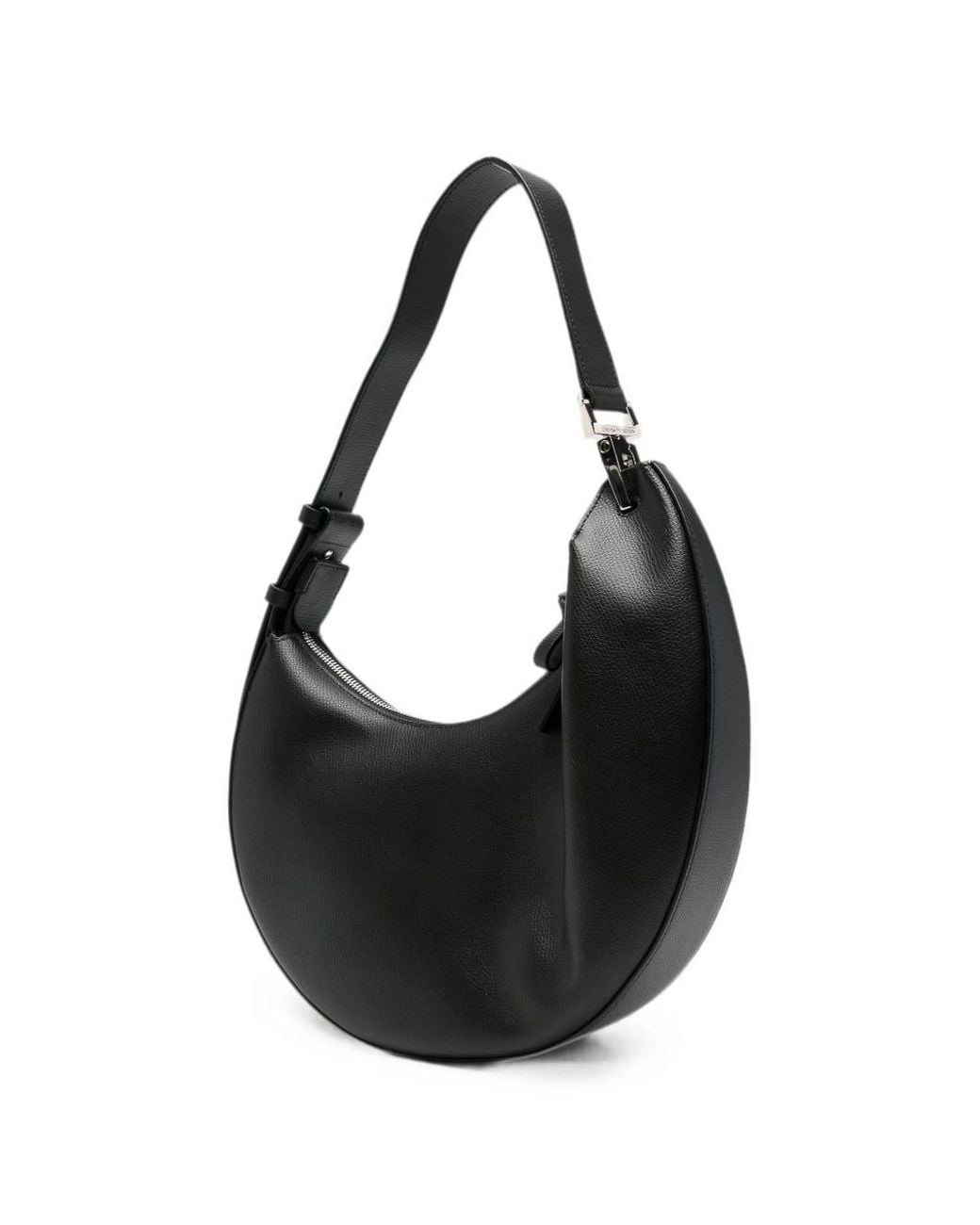 Emporio Armani Black Medium Leather Hobo Bag