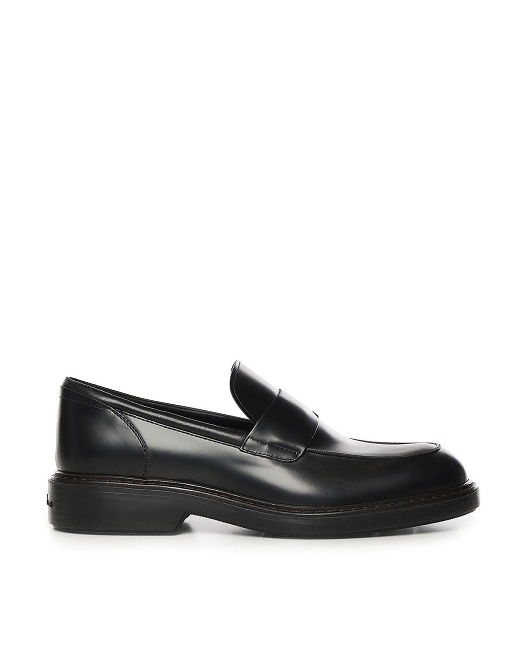 Hogan Black H704 Leather Loafers for men