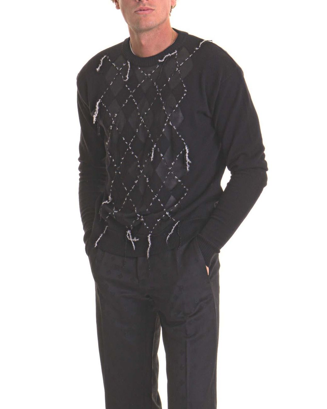 John Richmond Black Sweater for men