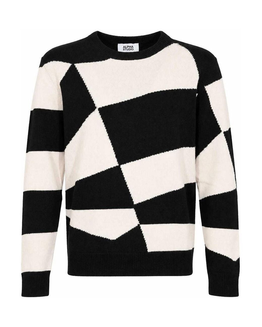 Alpha Studio Black Sweater for men
