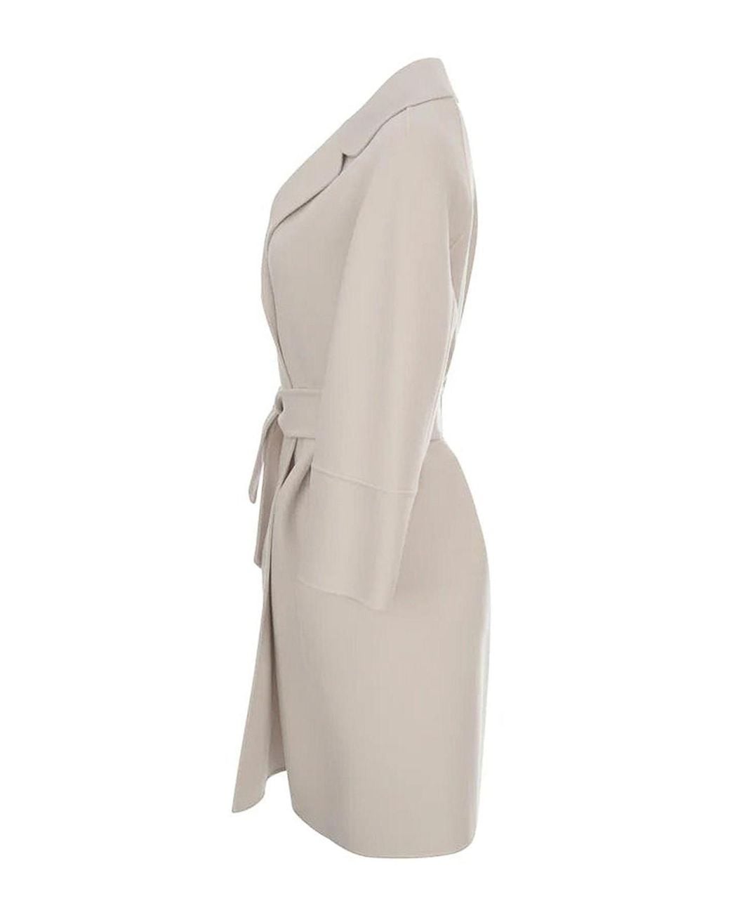 Max Mara White Arona Coat Pale Sand