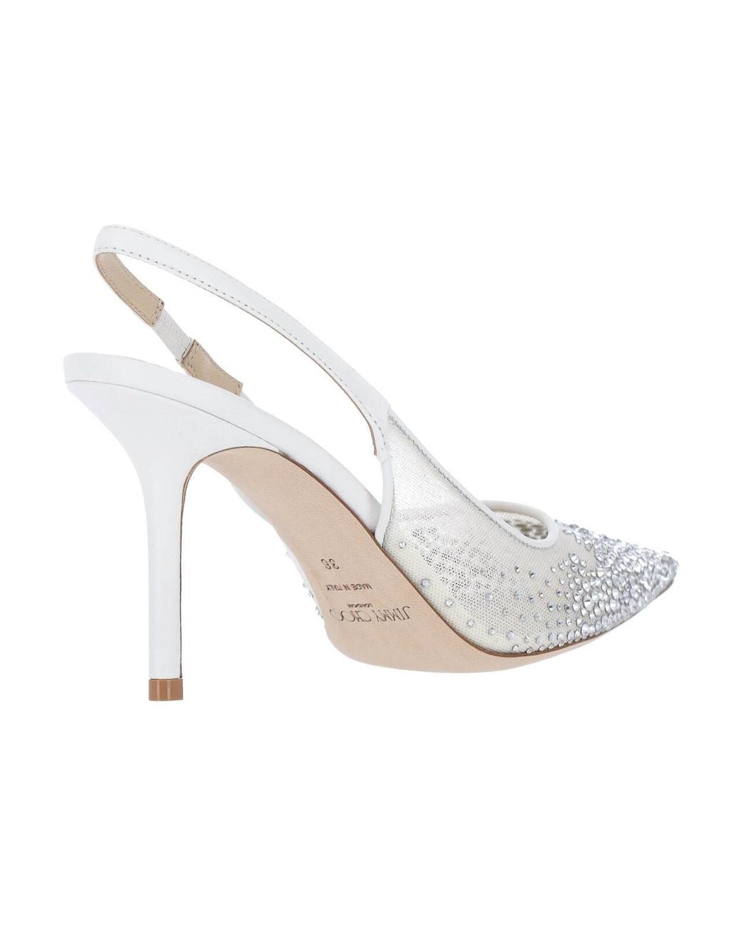 Jimmy Choo White Slingback Pumps