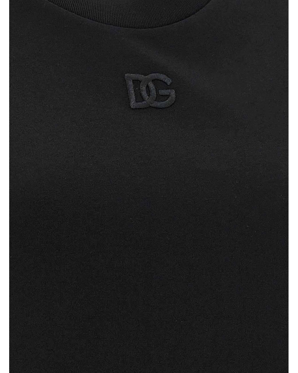 Dolce & Gabbana Black T-Shirt With Scarf
