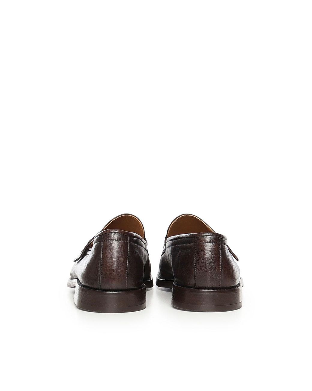Giuliano Galiano Brown Tequila Leather Loafers for men