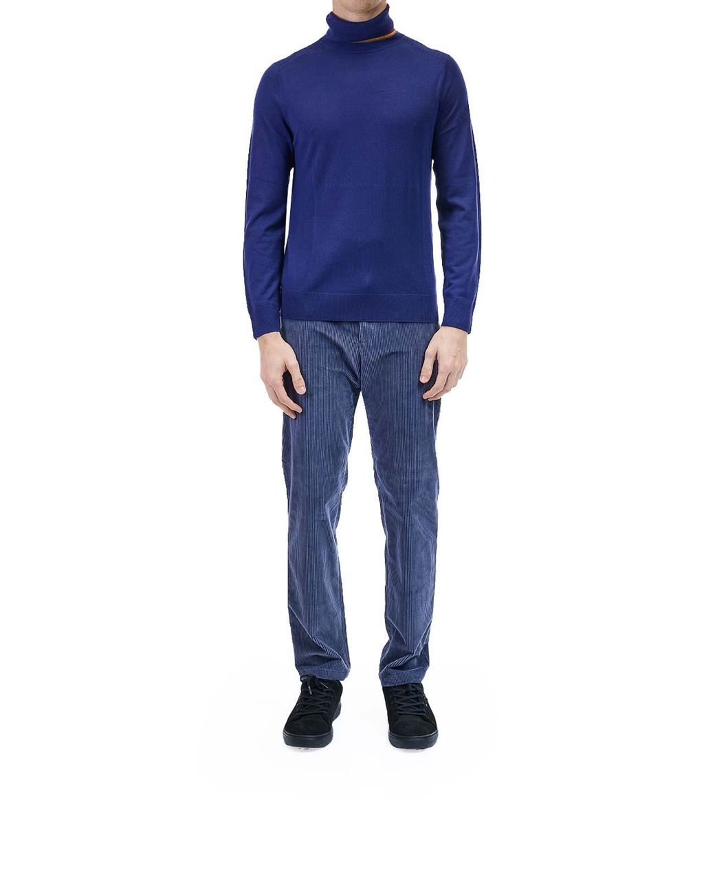 Paul Smith Blue Extrafine Merino Turtleneck for men