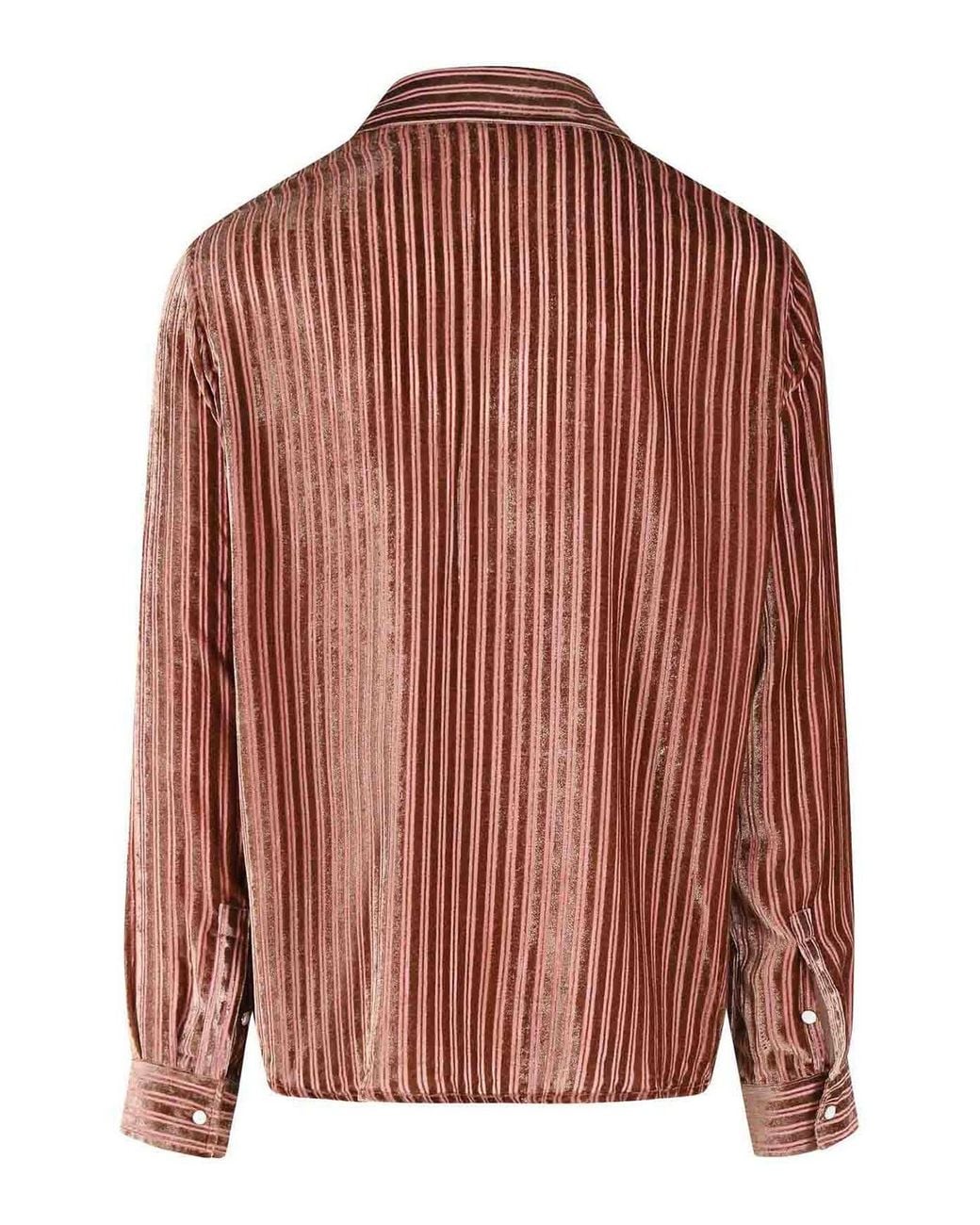 Amiri Pink Viscose And Peach Silk Shirt for men