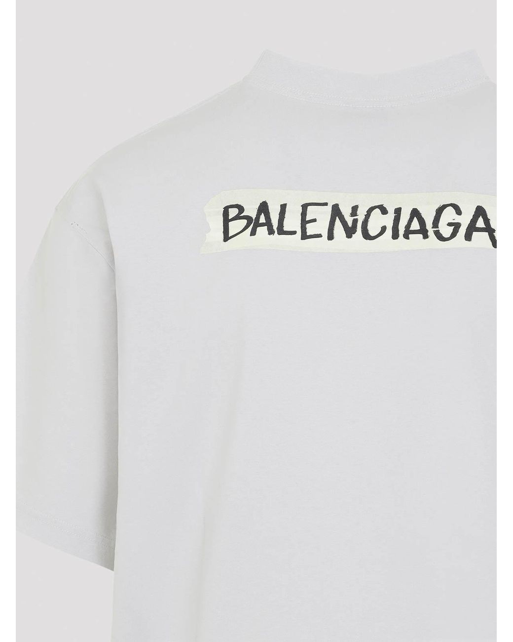 Balenciaga White Medium Fit T-Shirt for men