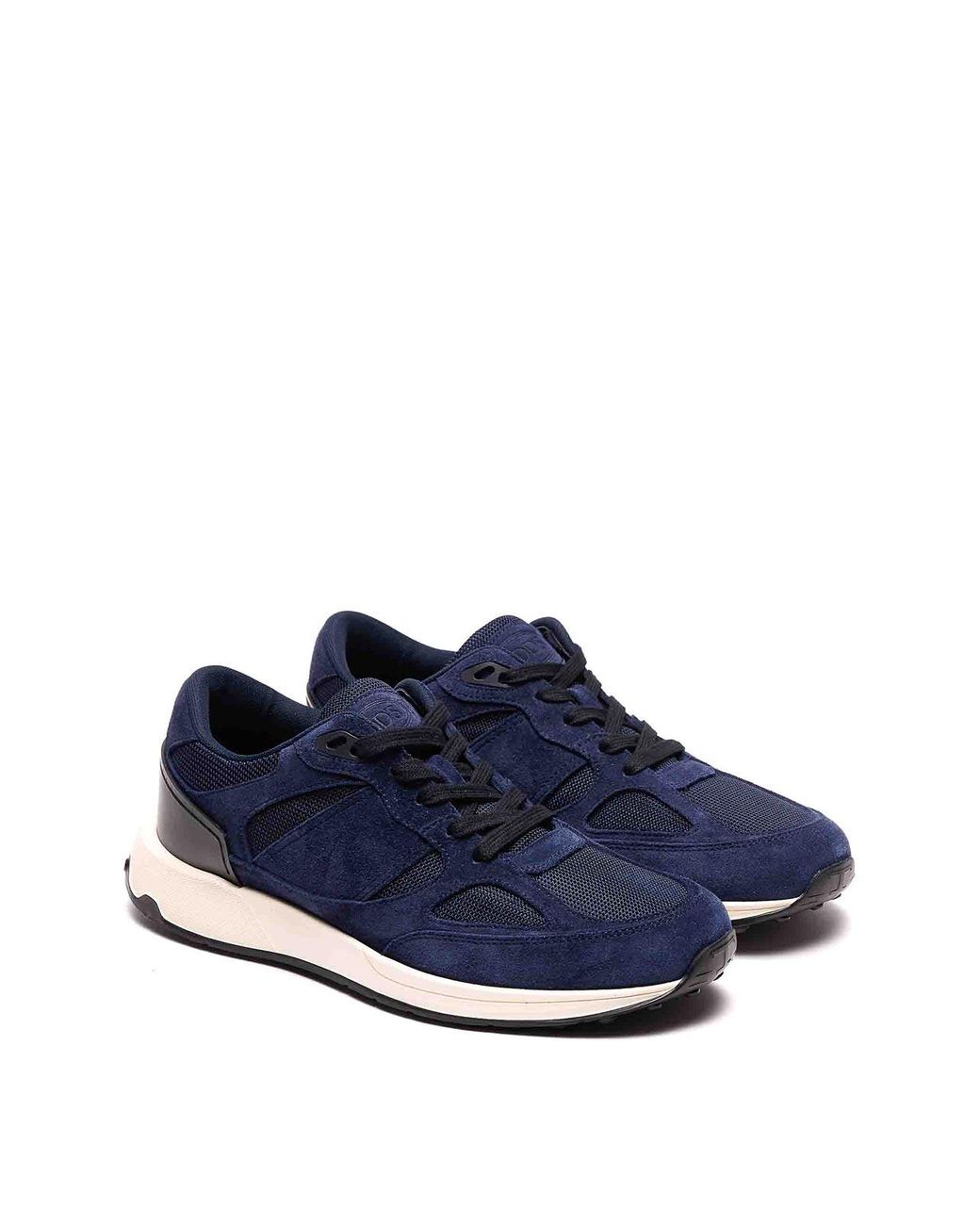 Tod's Blue Leather And Suede Sneakers for men