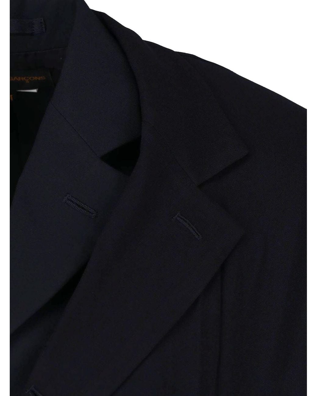 Comme des Garçons Blue Layered Wool Coat