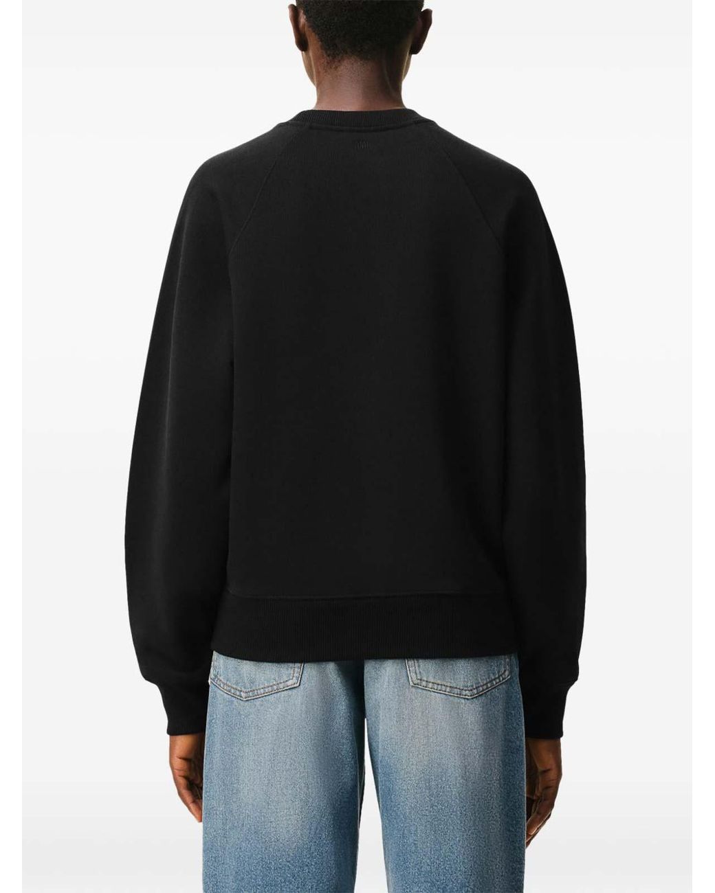 AMI Black Ami De Coeur Cotton Sweatshirt
