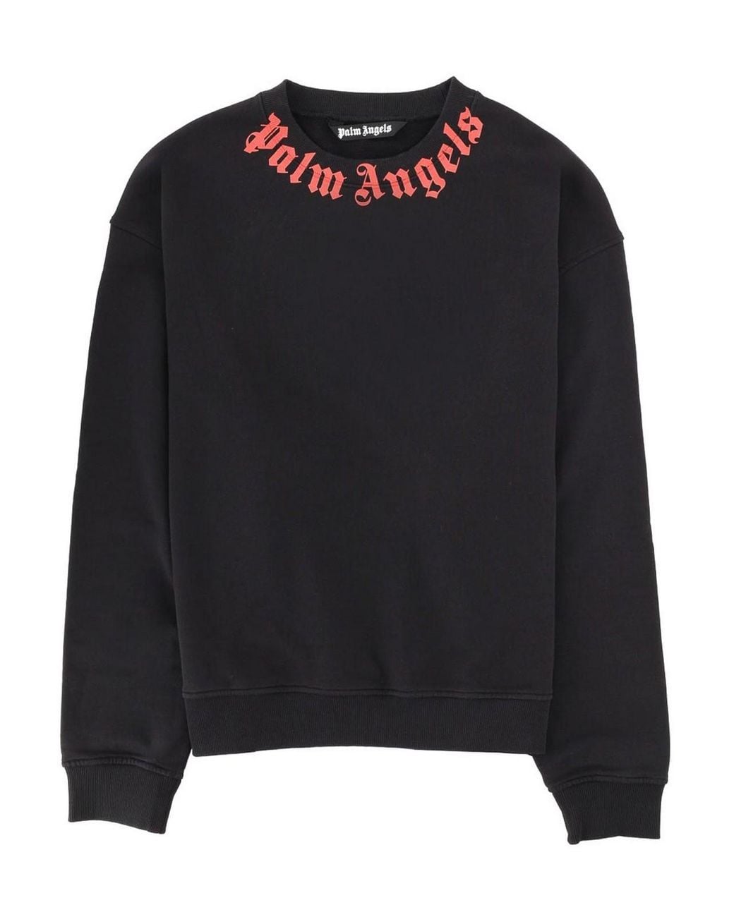 Palm Angels Black Sweatshirt With Logo for men