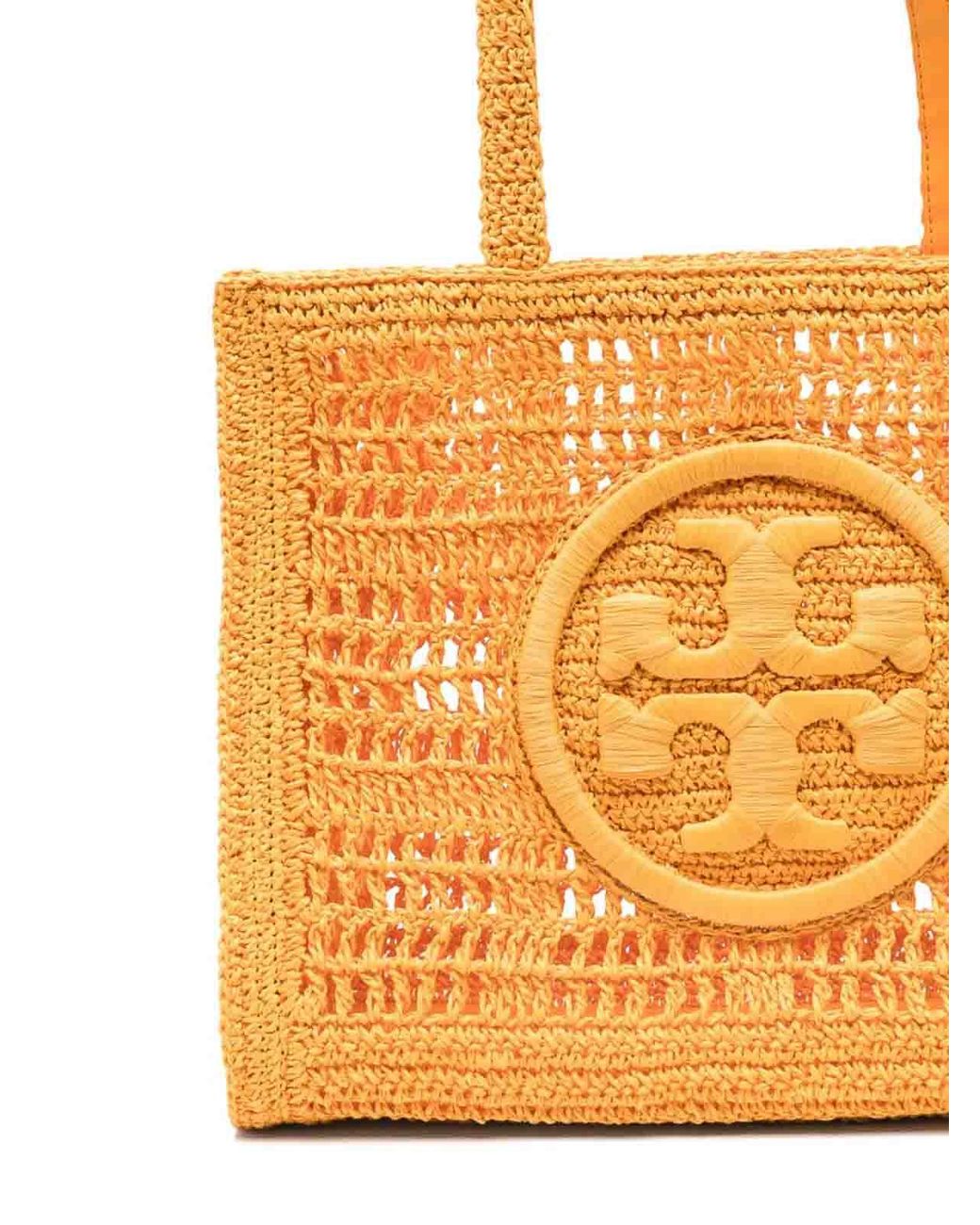Tory Burch Orange Ella Small Shopping Bag