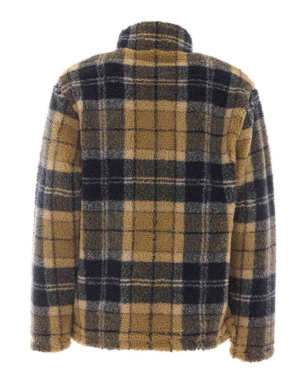 Barbour Black Tartan Fleece Zip Jacket for men
