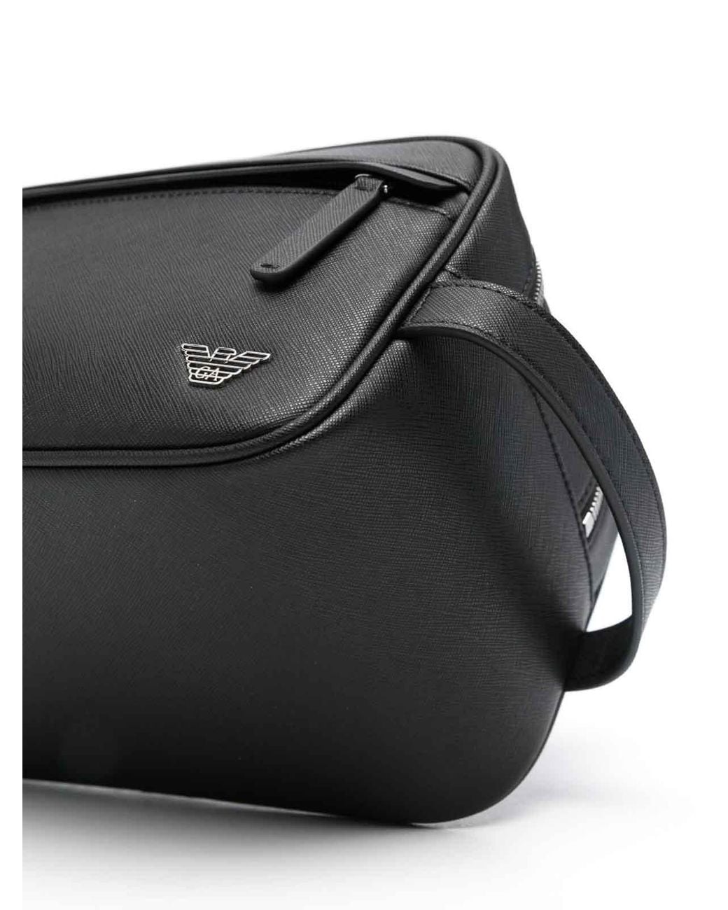 Emporio Armani Black Wash Bag for men