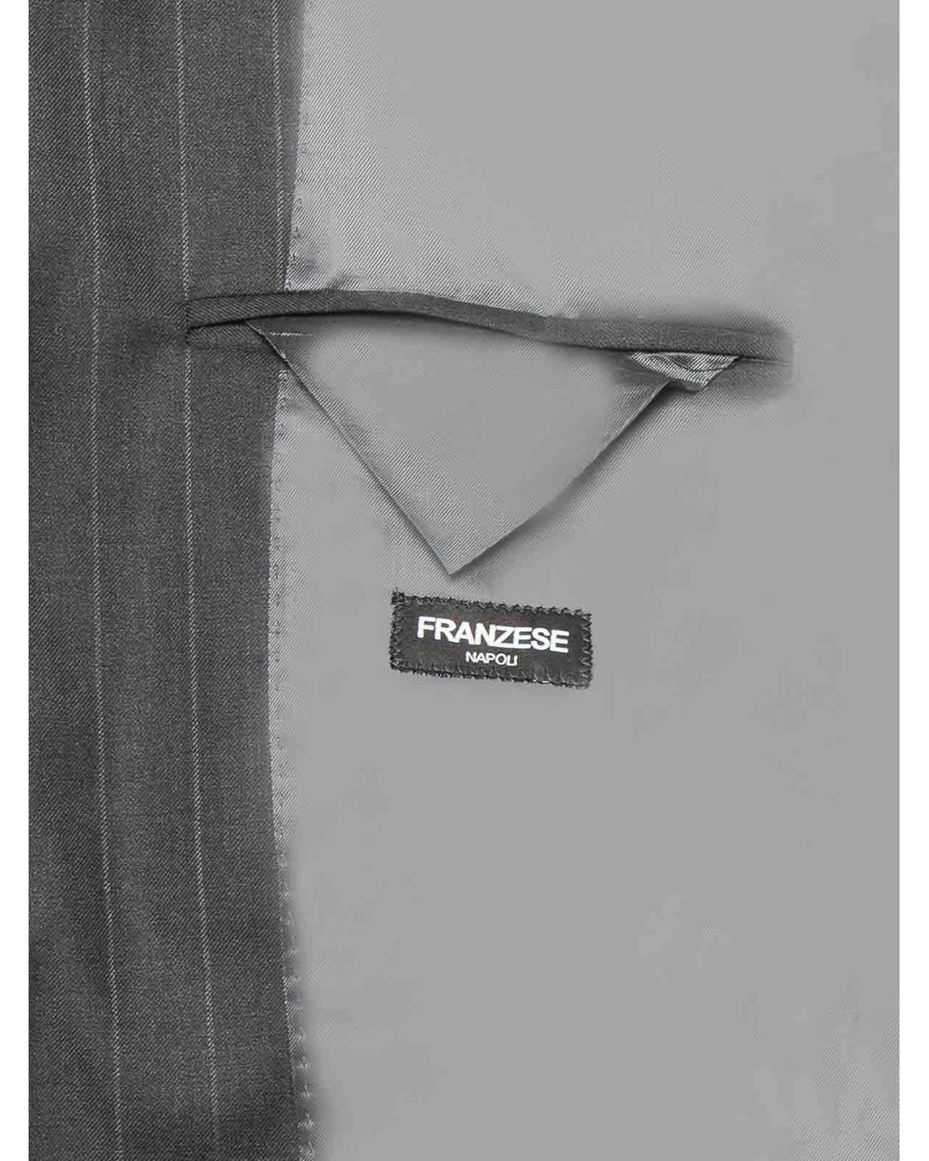 Franzese Collection Gray Single-Breasted Bugatti Suit for men
