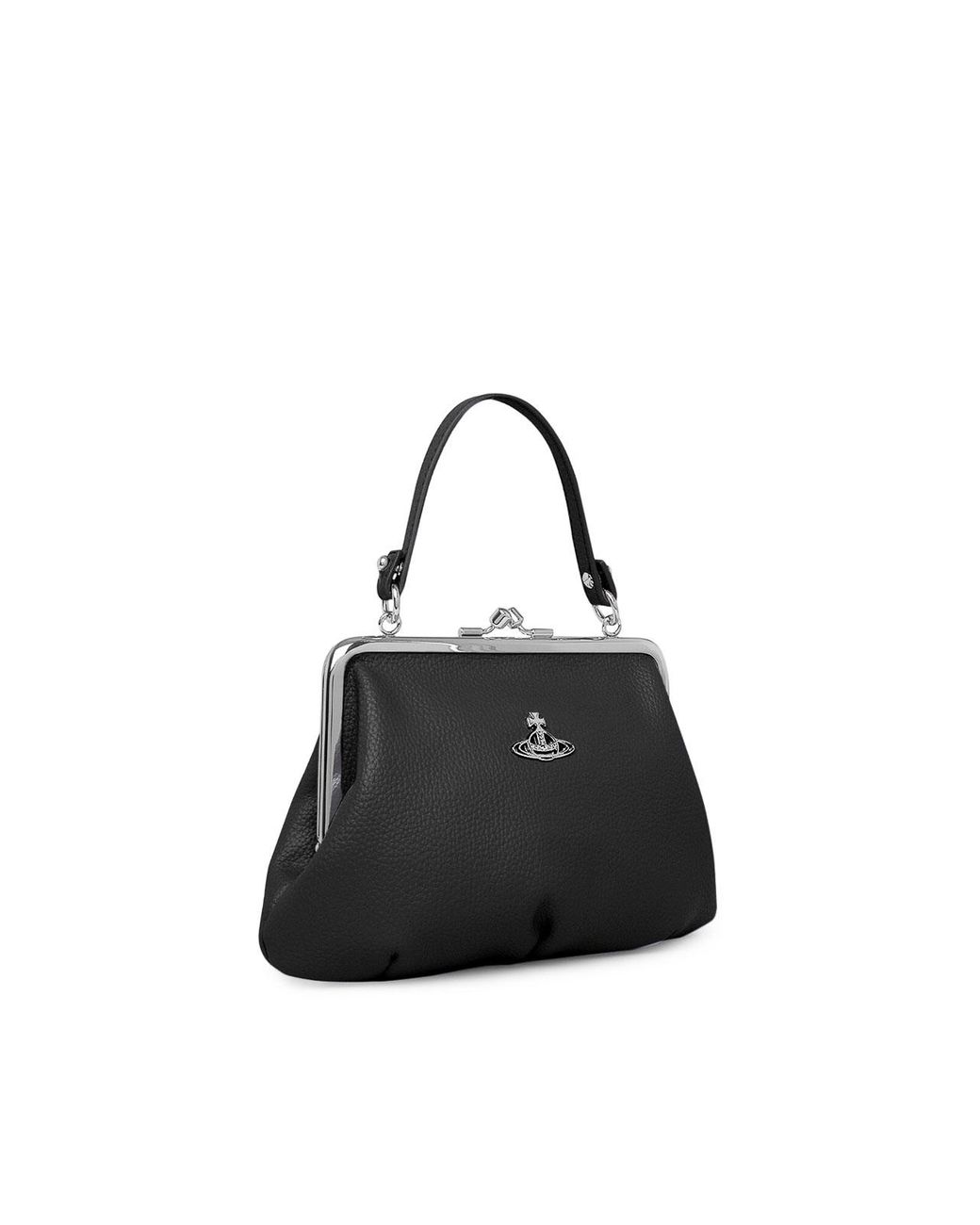 Vivienne Westwood Black Granny Frame Bag With Logo