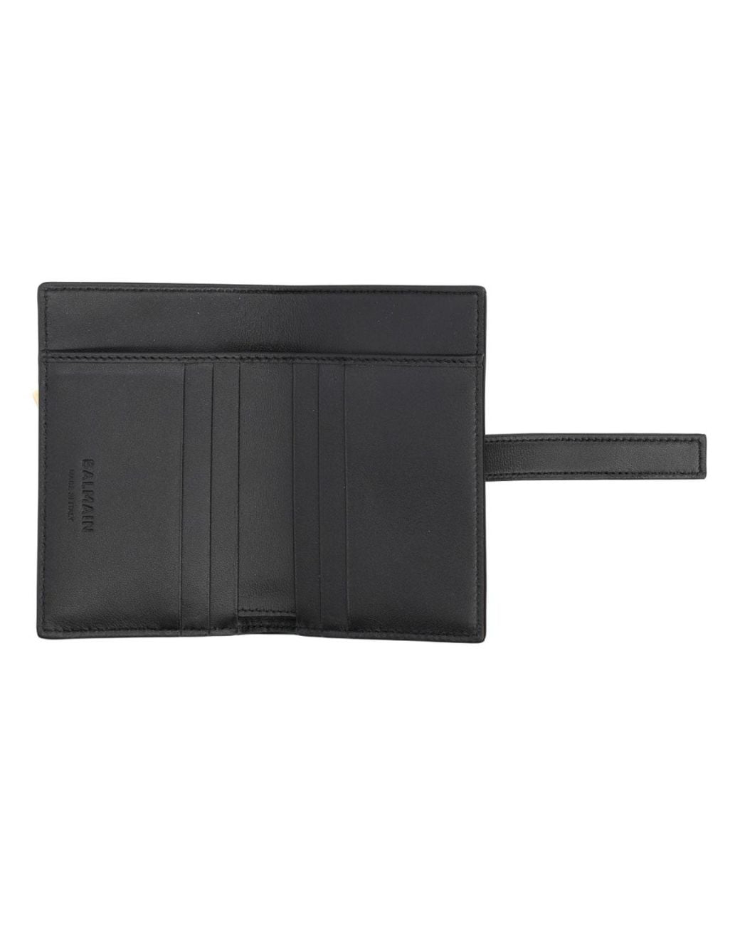 Balmain White Monogram Card Holder With Padlock for men