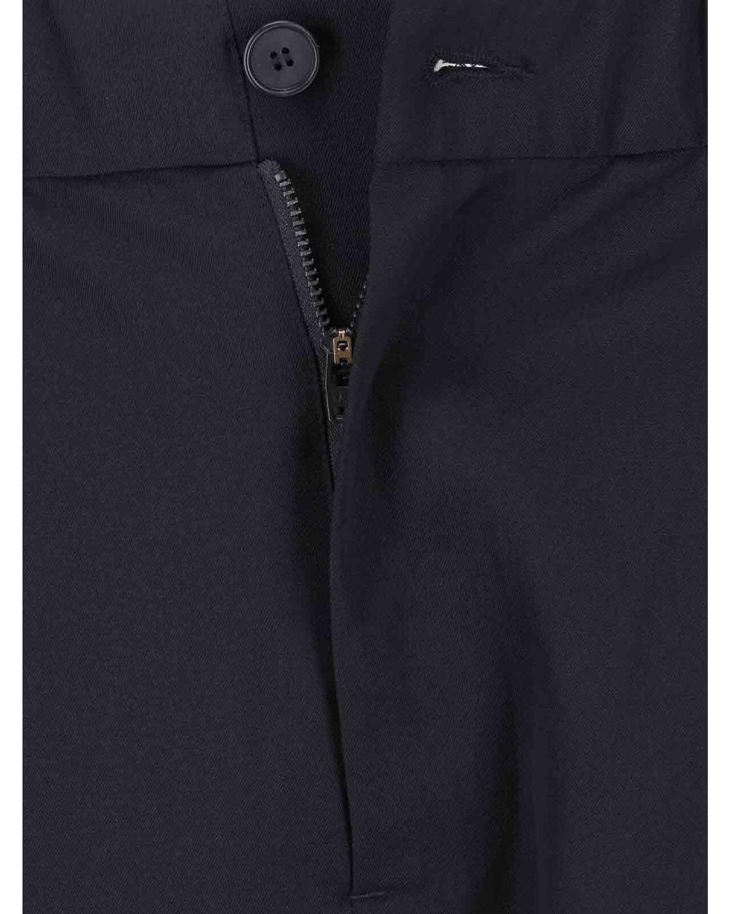 Massimo Osti Studio Blue Tailored Wool Trousers for men
