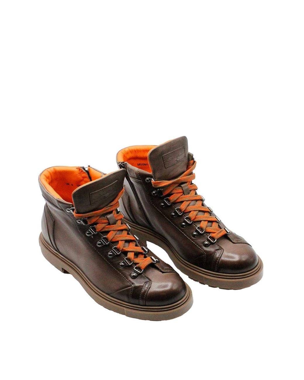 Santoni Brown Ankle Boots for men