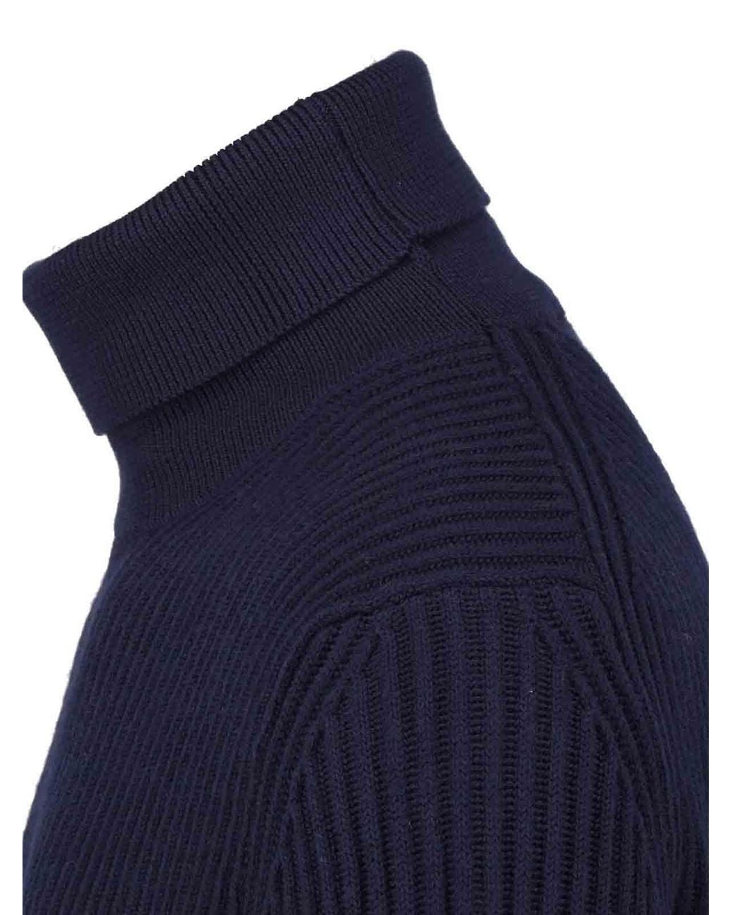 Zanone Blue Virgin Wool Sweater for men