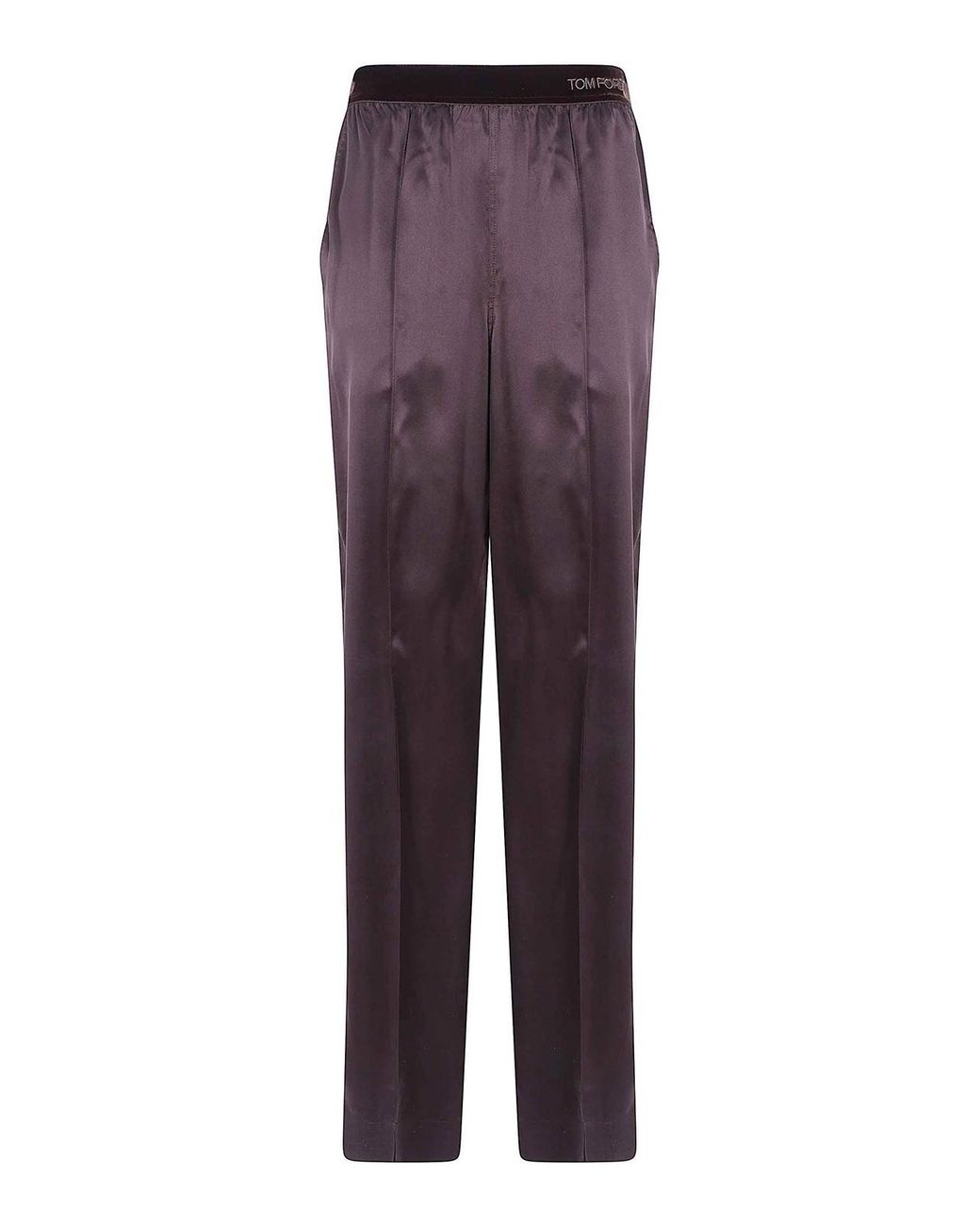 Tom Ford Purple Peach Feel Silk Satin Pijiamas Trousers