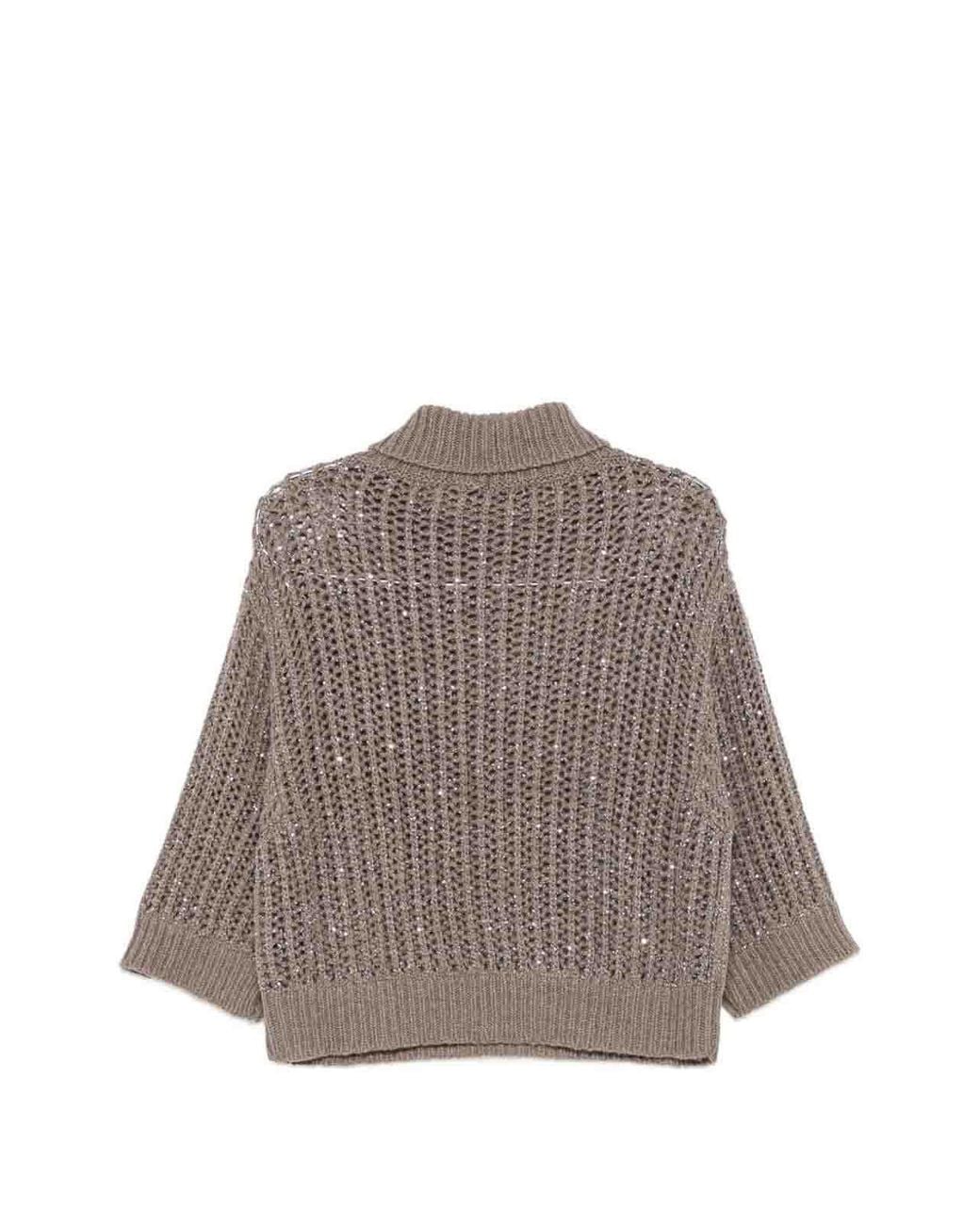 D. EXTERIOR Brown Sweater