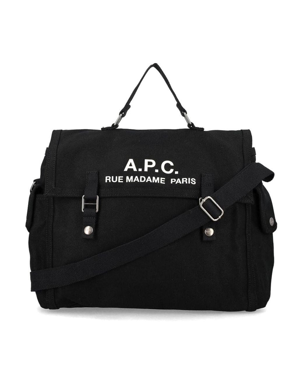 Borsa Tote Logata di A.P.C. in Black da Uomo