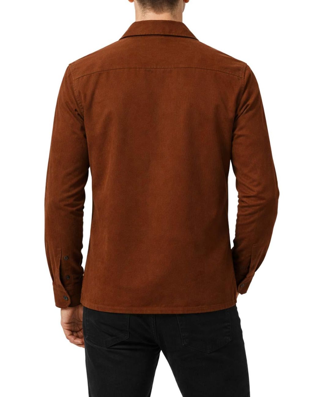Franzese Collection Brown Canonico Fabric Overshirt for men