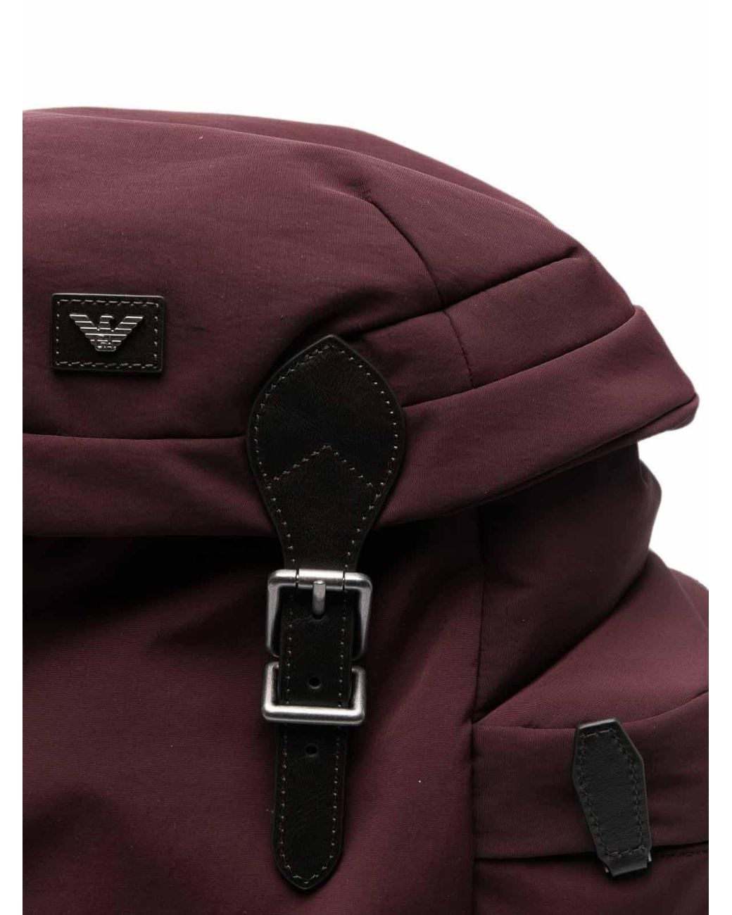 Emporio Armani Red Nylon Backpack for men