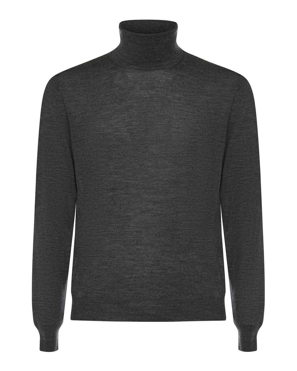 Mauro Ottaviani Gray Wool Turtleneck for men