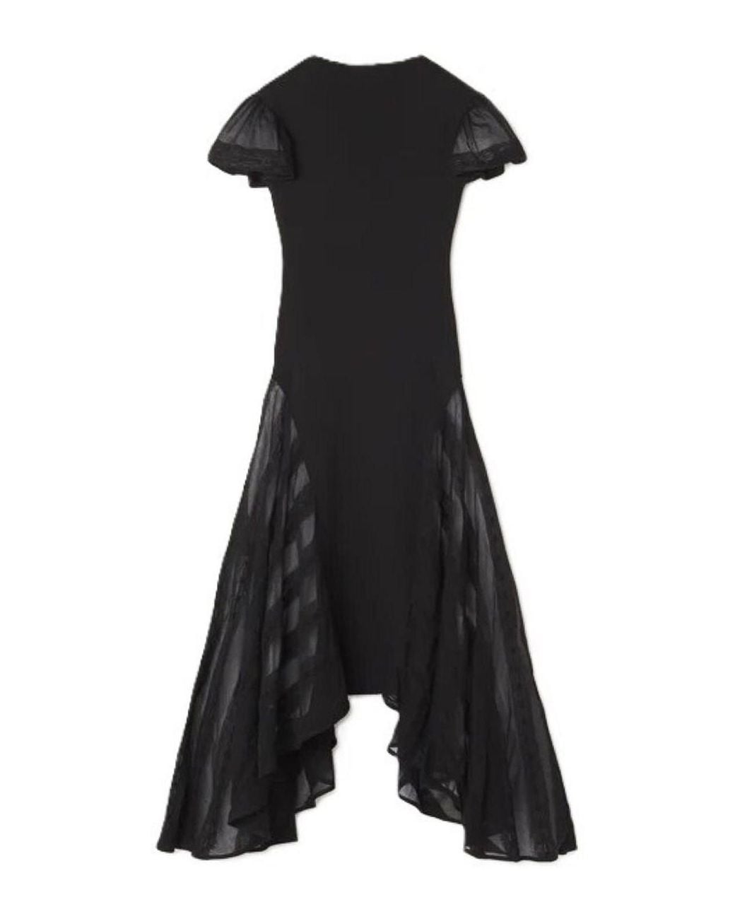 Lanvin Black Dress Godet-Flare