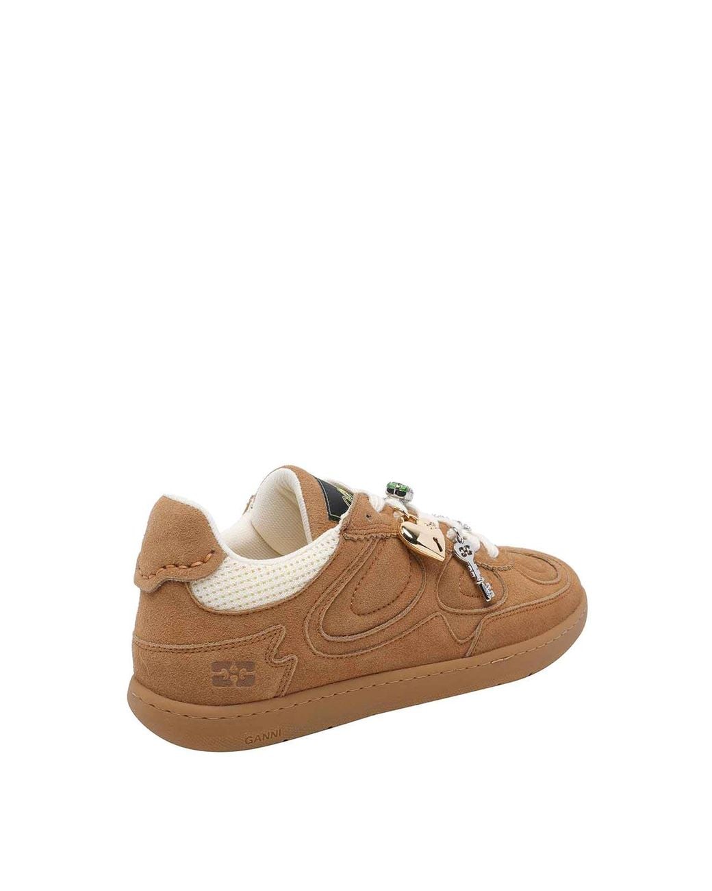 Ganni Brown Suede Sneakers