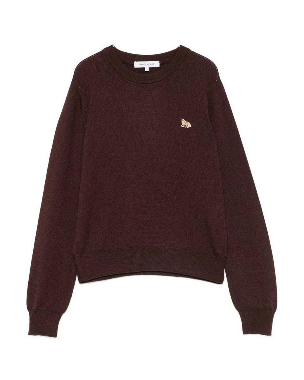 Maison Kitsuné Purple Baby Fox Wool Crewneck Jumper