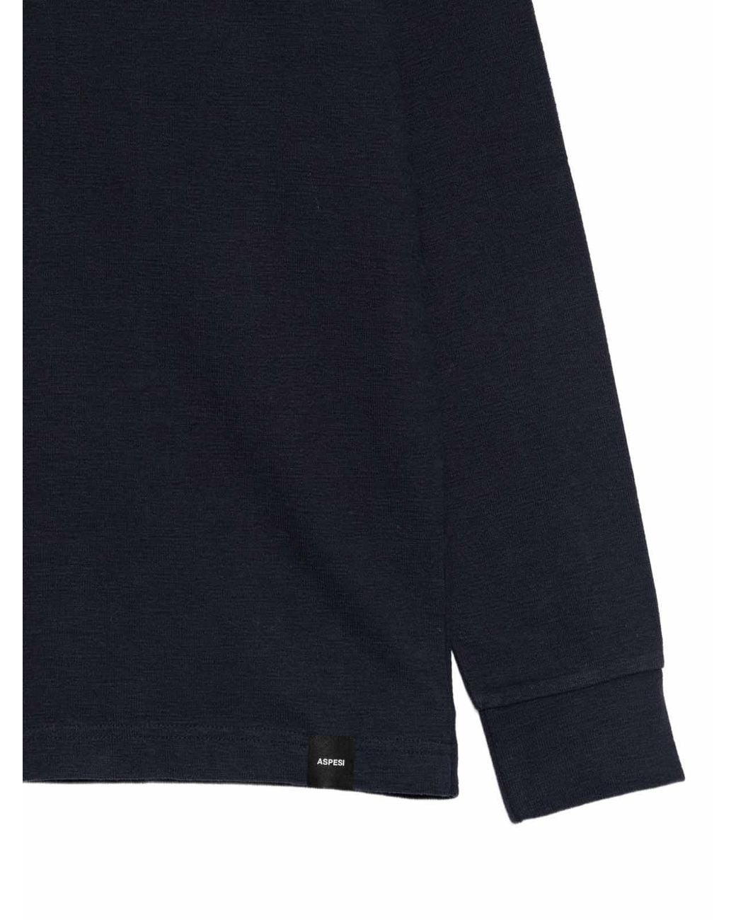 Aspesi Blue Cotton Polo for men