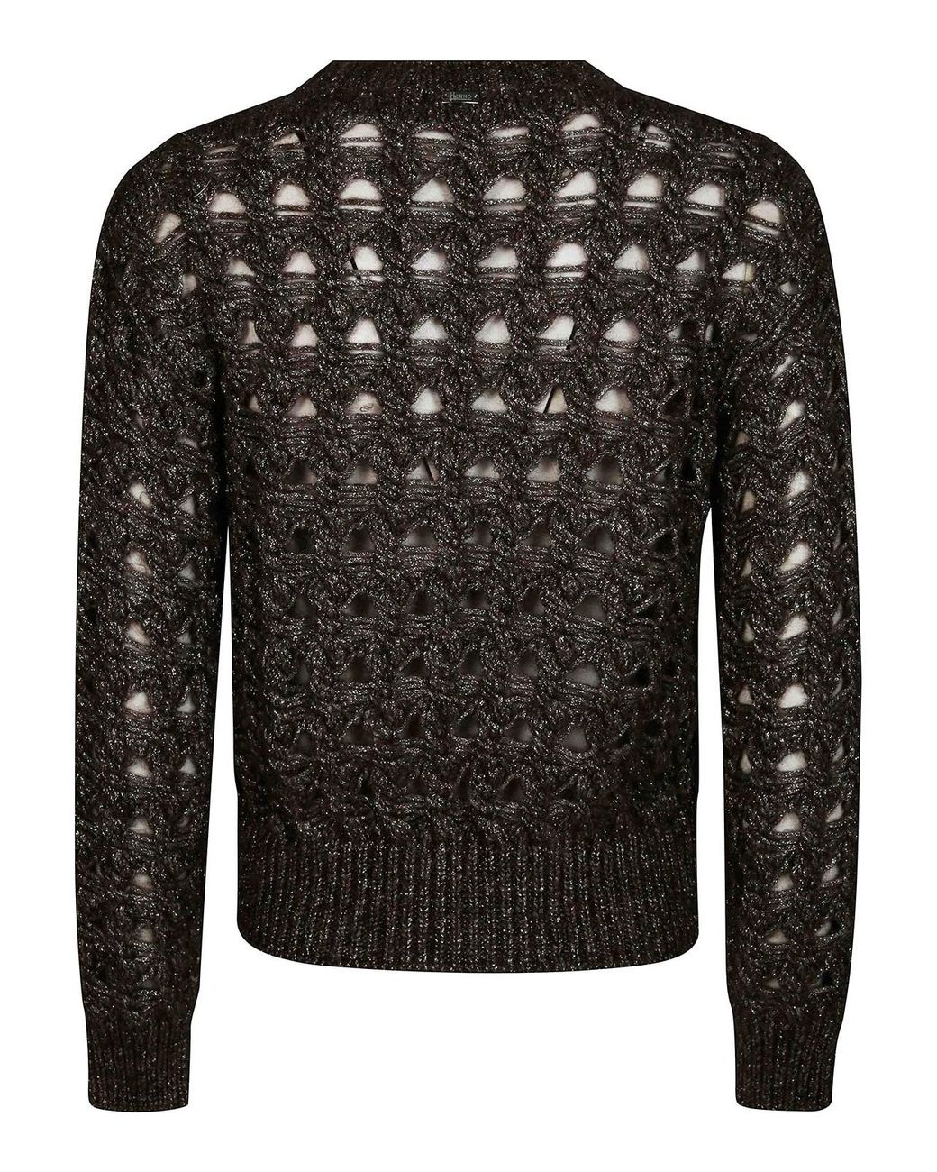 Herno Black Gyrocolian Mesh Shirt