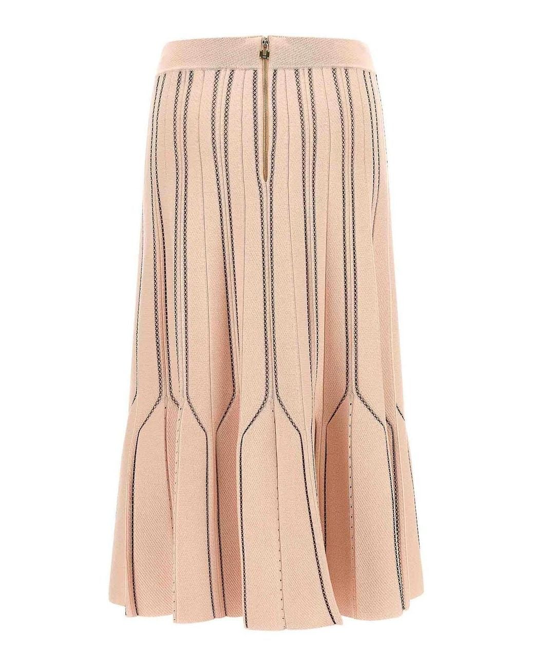 Elisabetta Franchi Pink Origami Knit Skirt