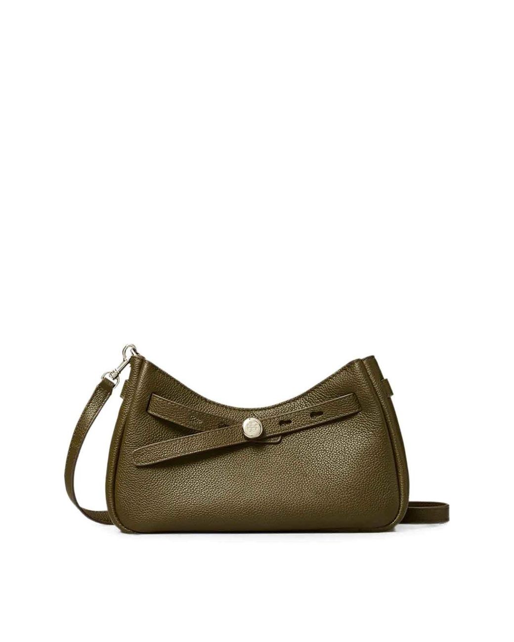 Tory Burch Green Romy Zip Top Crossbody Leccio