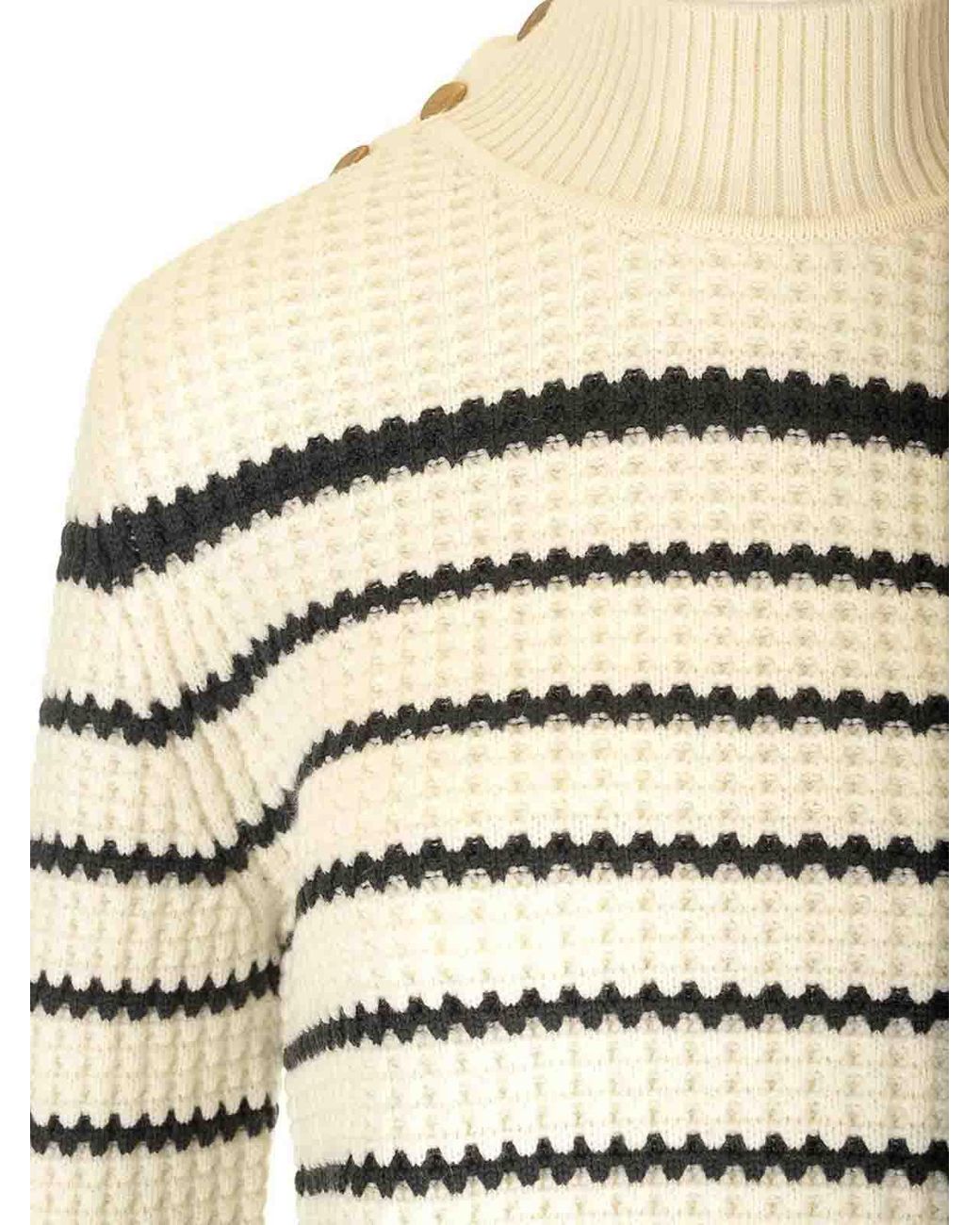 Forte_forte White Striped Sweater