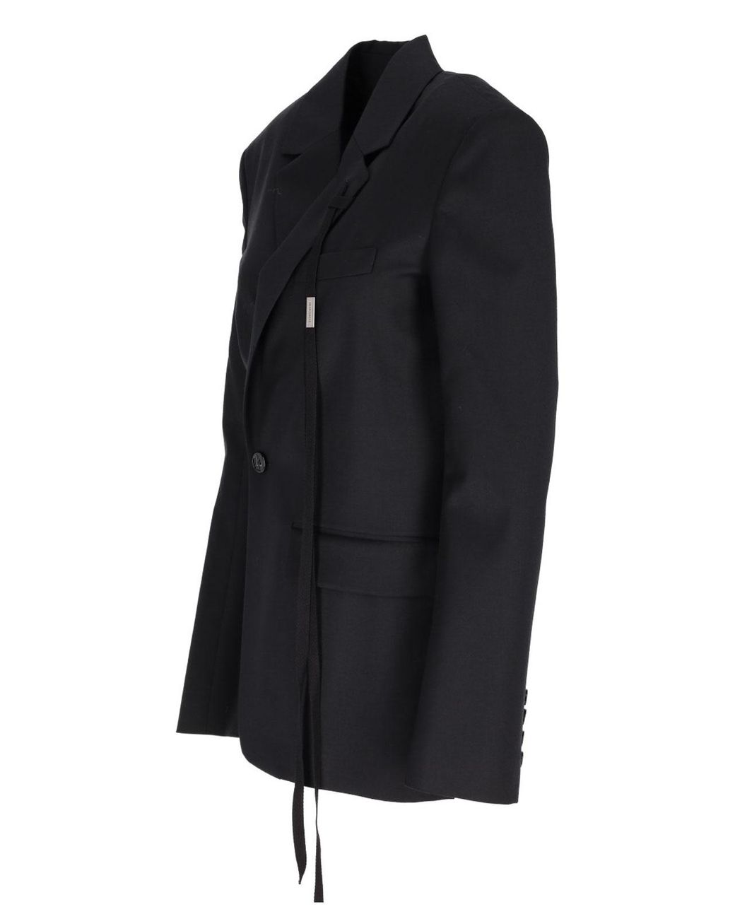 Ann Demeulemeester Black Tailored Jacket Wool Twil