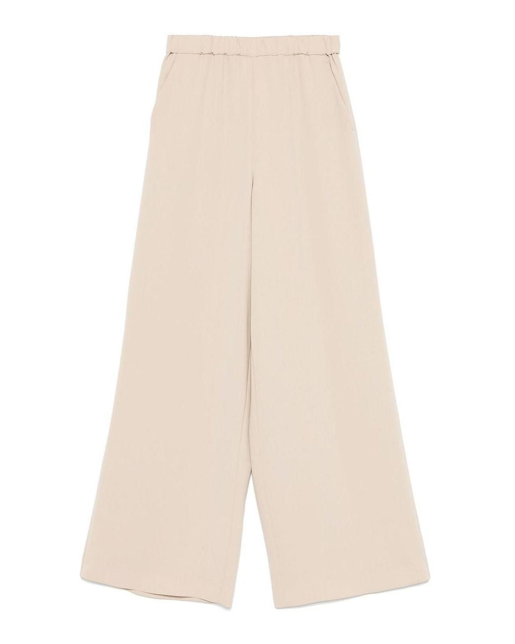 Max Mara White Ernesta Wide-Leg Palazzo Pants