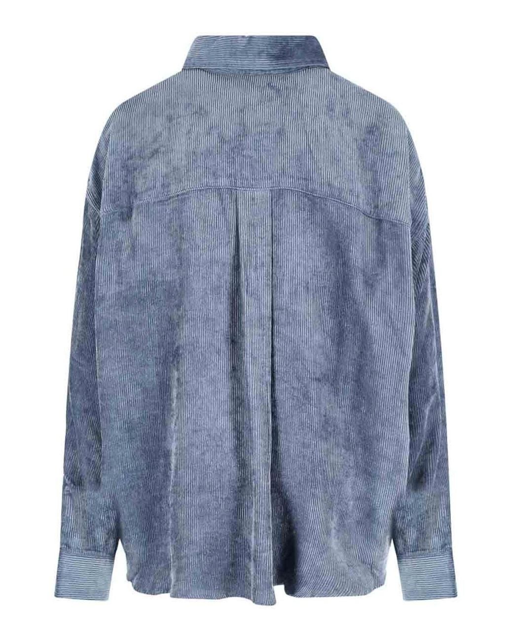 MYTHINKS Blue Corduroy Shirt