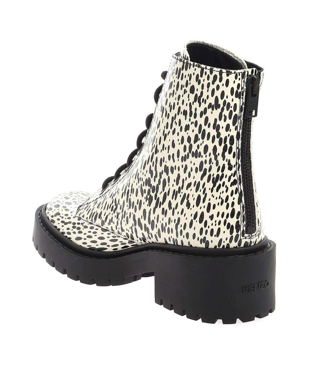 KENZO Natural Pike Lace Up Ankle Boots