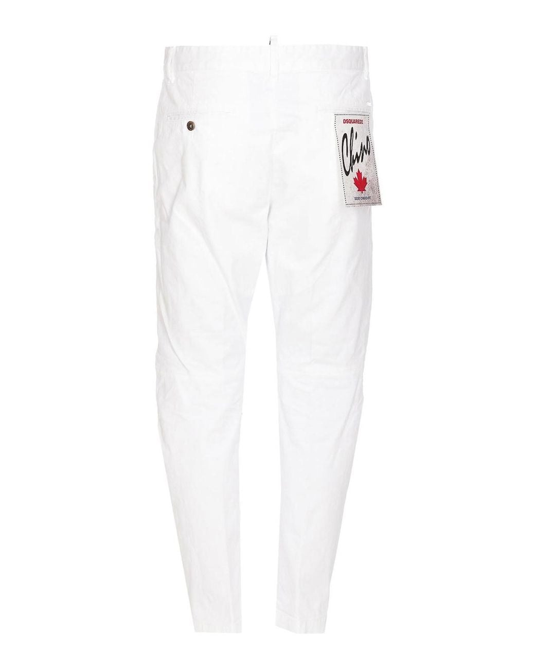 DSquared² White Sexy Chino Pants for men