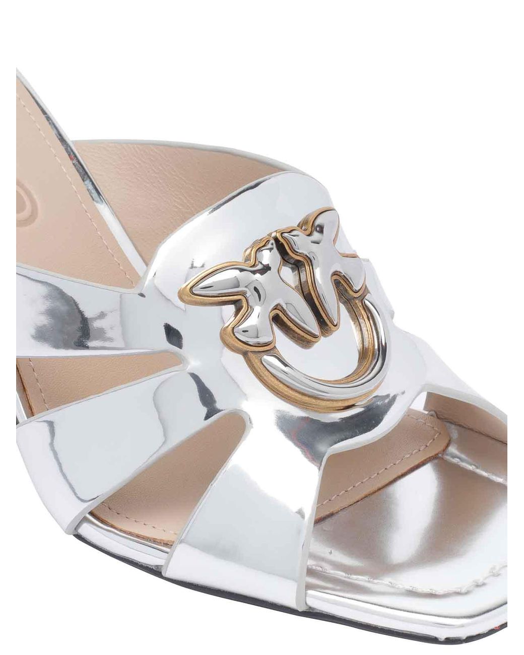 サンダル・ミュール Pinko LISA PUMP SANDALS pinko-Silver-Lisa-Pump-Sandals